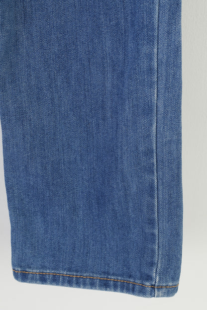 Abercrombie &amp; Fitch Woman 28 Pantalon Jeans Pantalon classique en coton déchiré bleu