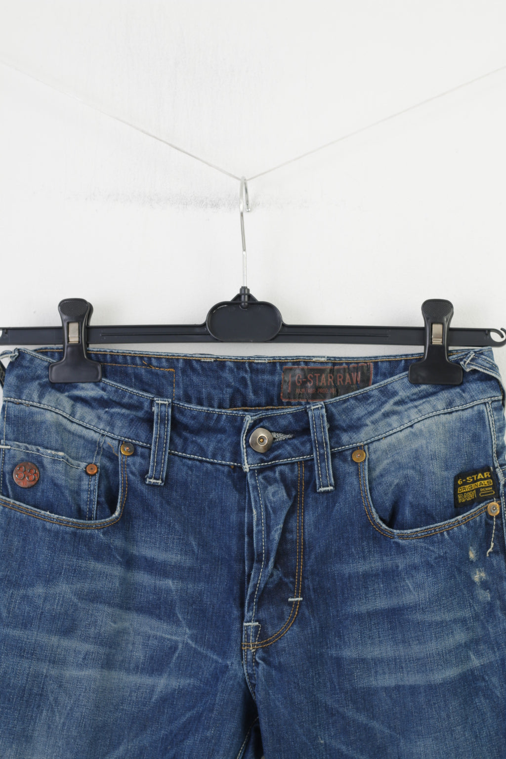 G-Star Raw Hommes 27 Pantalons Jeans Bleu Bas Originals Coton Pantalon Classique