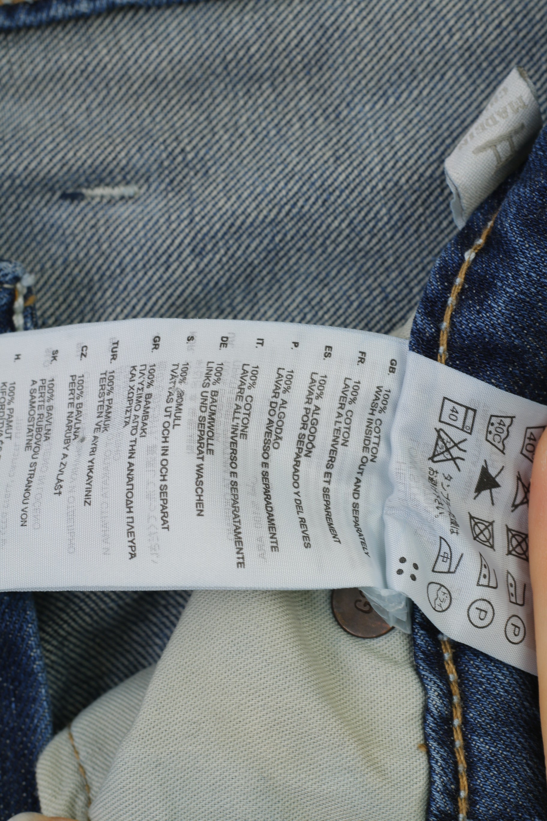 G-Star Raw Hommes 27 Pantalons Jeans Bleu Bas Originals Coton Pantalon Classique