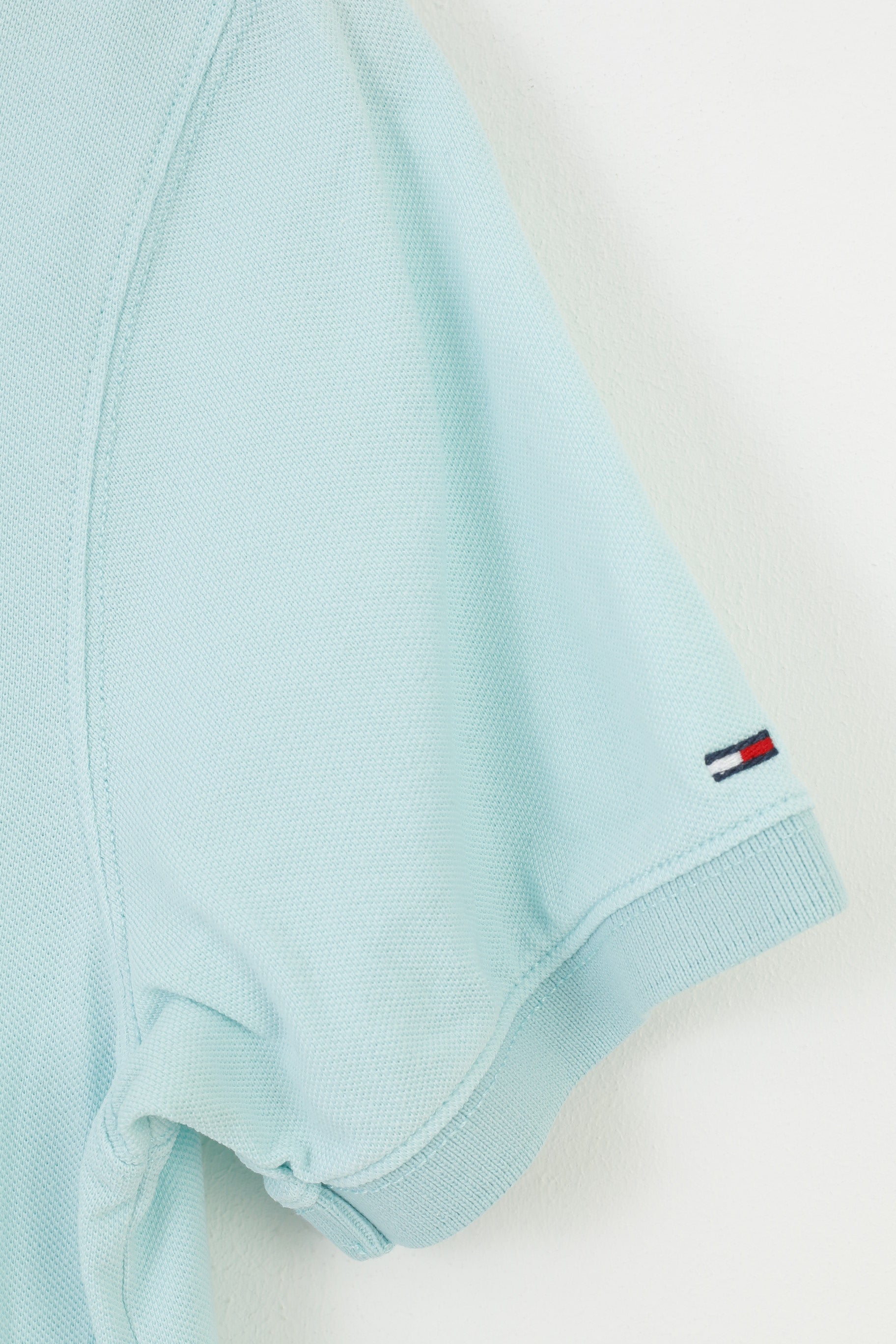 Tommy Hilfiger Men M Polo Shirt Blue Short Sleeve Cotton Collar Sport Top