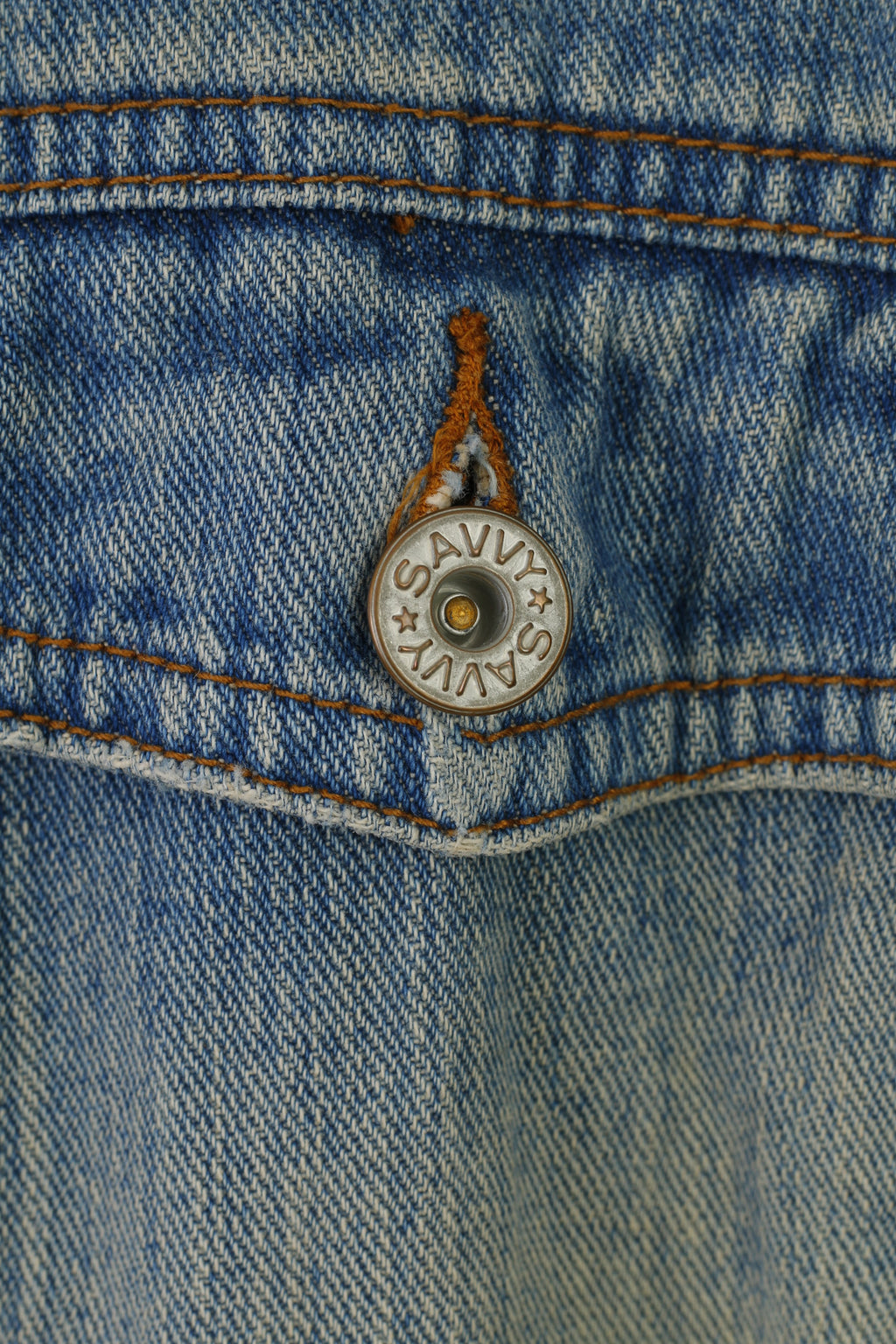 Savvy Men XXL Denim Jacket Blue Cotton Vintage Bottoms Classic Jeans Top