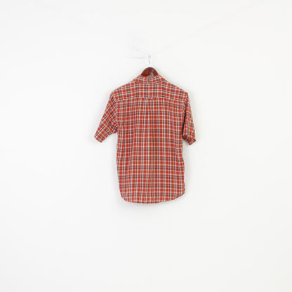 Camicia casual da uomo Columbia Maglietta a maniche corte in cotone rosso a quadri Sportswear Company