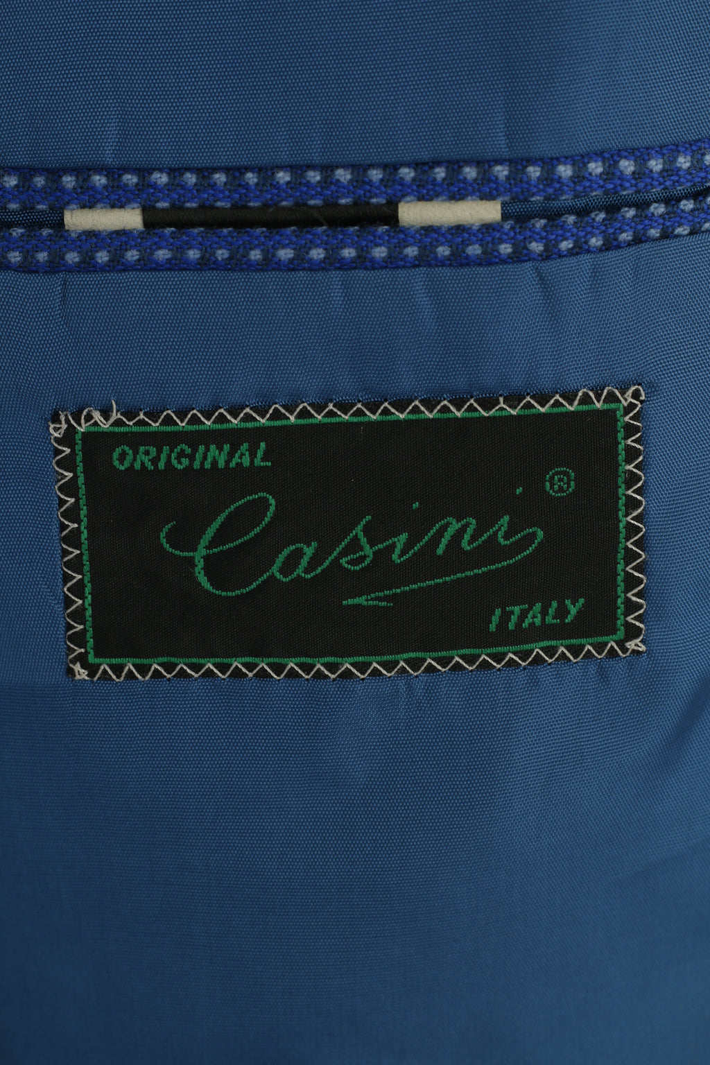 Desch hommes 54 44 Blazer bleu à carreaux col en laine simple boutonnage veste haut