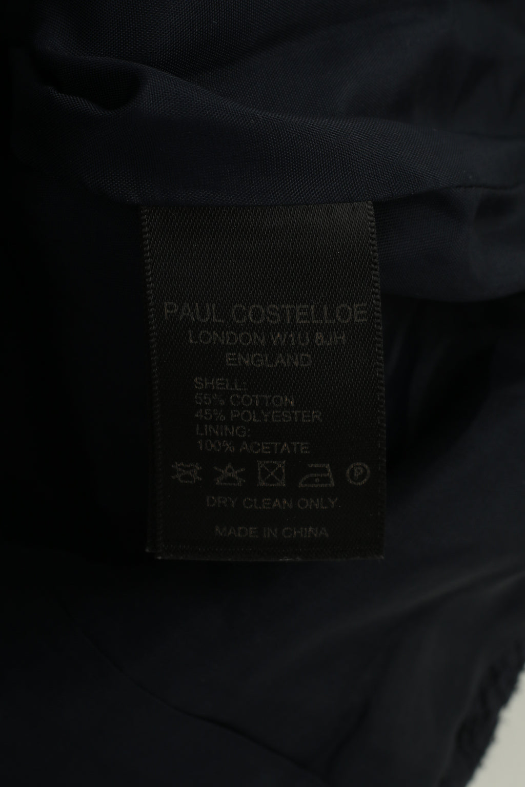 Paul Costelloe Woman XS Jacket Navy Bottoms  Embroidery Cotton Blacklabel Pockets Top