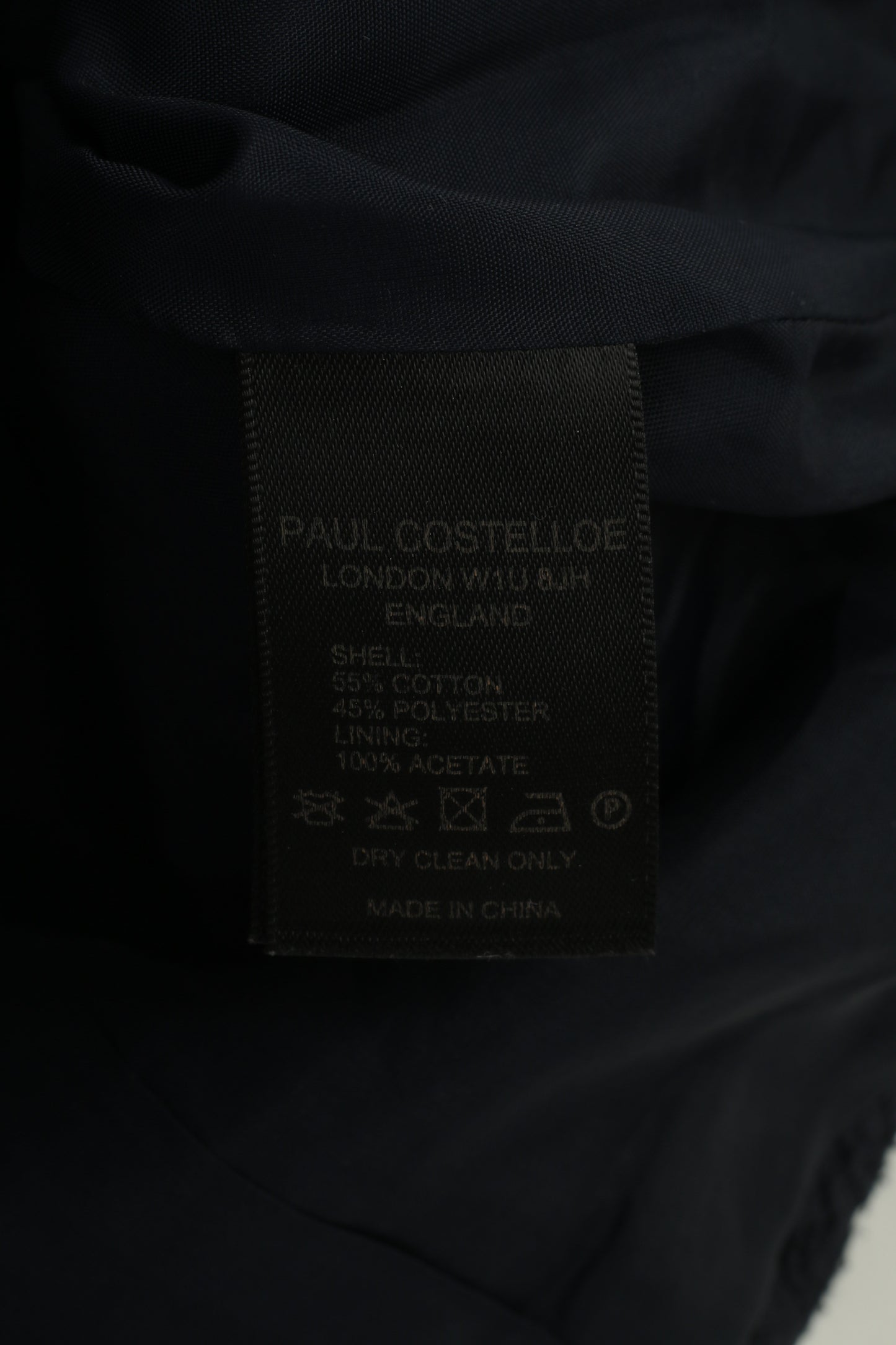 Paul Costelloe Woman XS Jacket Navy Bottoms Broderie Coton Blacklabel Poches Top