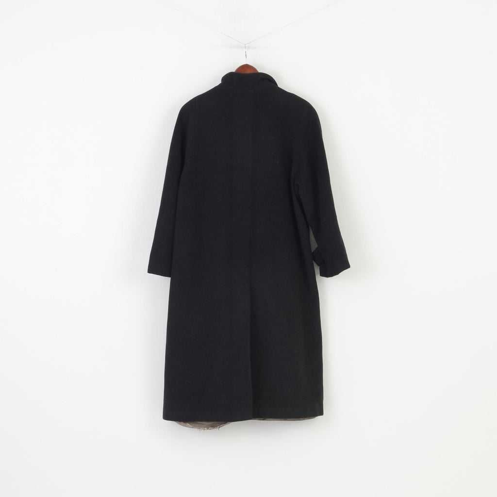 Petite M Mademoiselle Woman 12 S Coat Charcoal Vintage Petite Collar Shoulder Pads Top