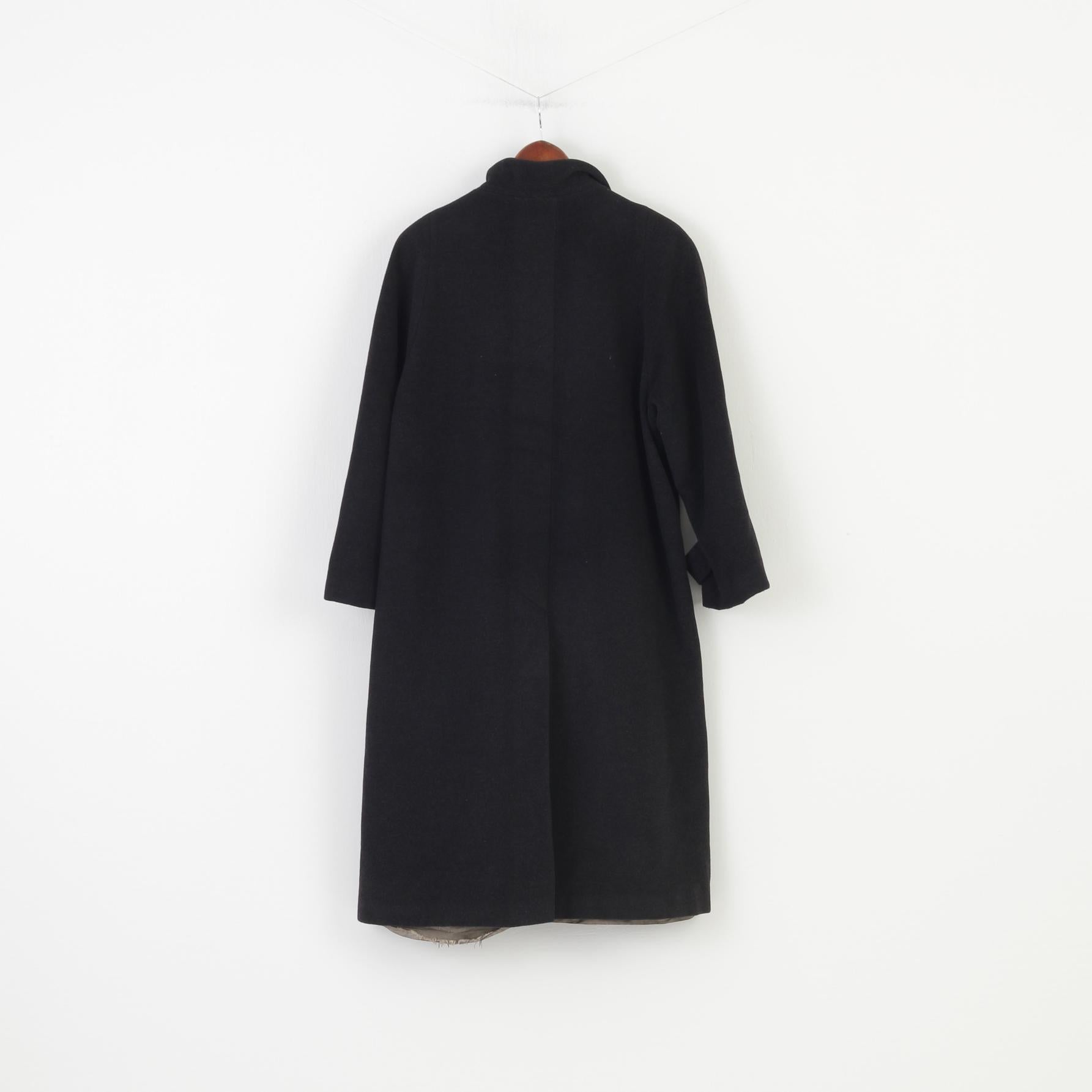 Petite M Mademoiselle Woman 12 S Coat Charcoal Vintage Petite Collar Shoulder Pads Top