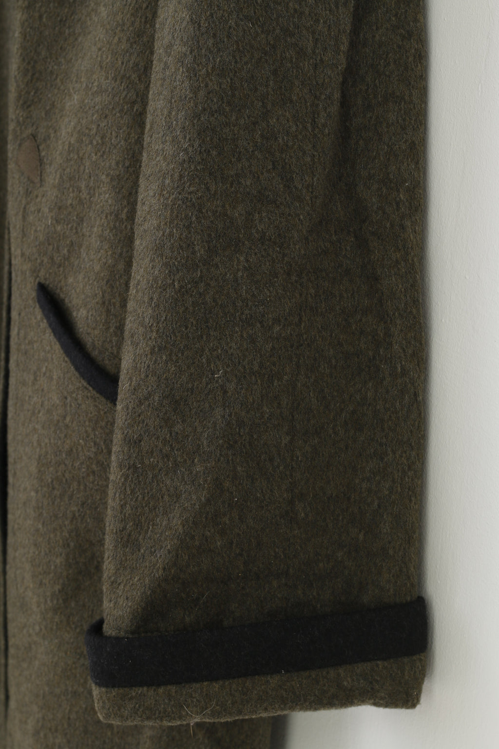 Westbury Woman 46 XL Coat KhakiVintage Wool Bottoms Collar Pockets Shoulder Pads Top