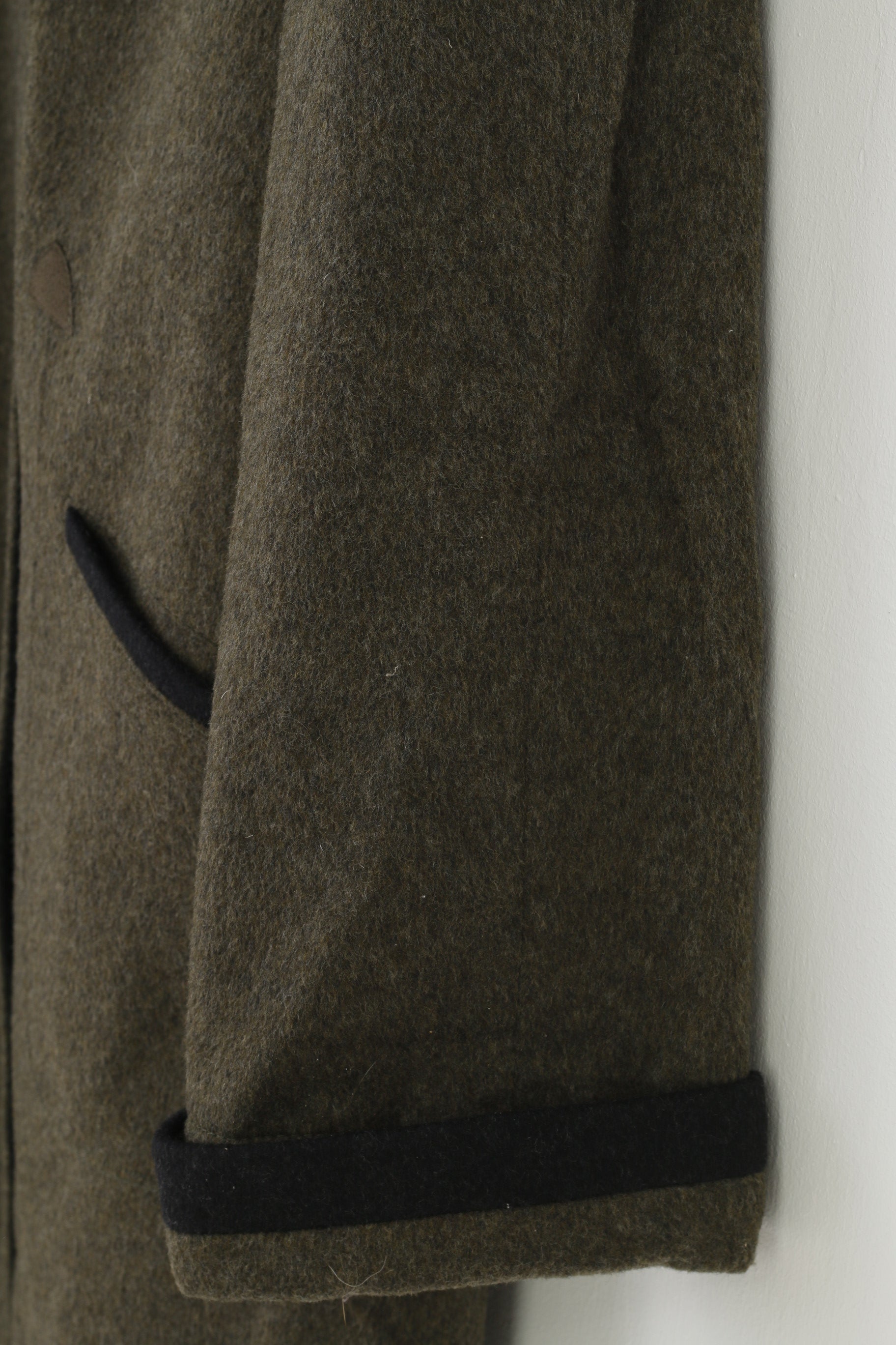 Westbury Woman 46 XL Coat KhakiVintage Wool Bottoms Collar Pockets Shoulder Pads Top