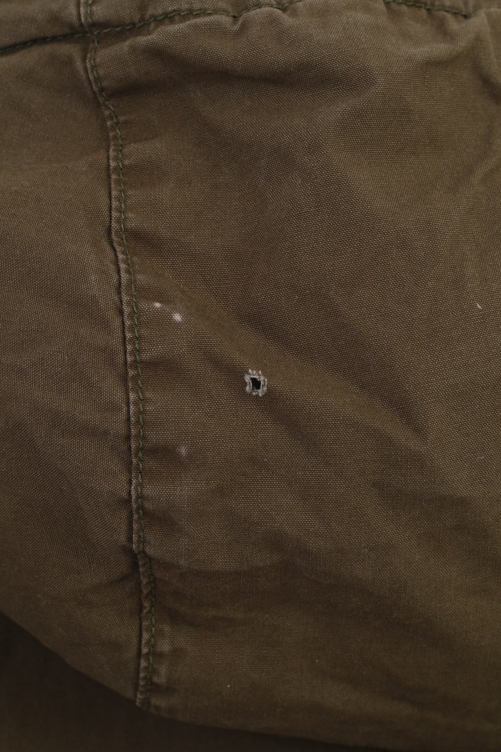 Giacca H&amp;M da uomo M, cappuccio imbottito in cotone kaki, tasche con cerniera completa, top vintage invernale