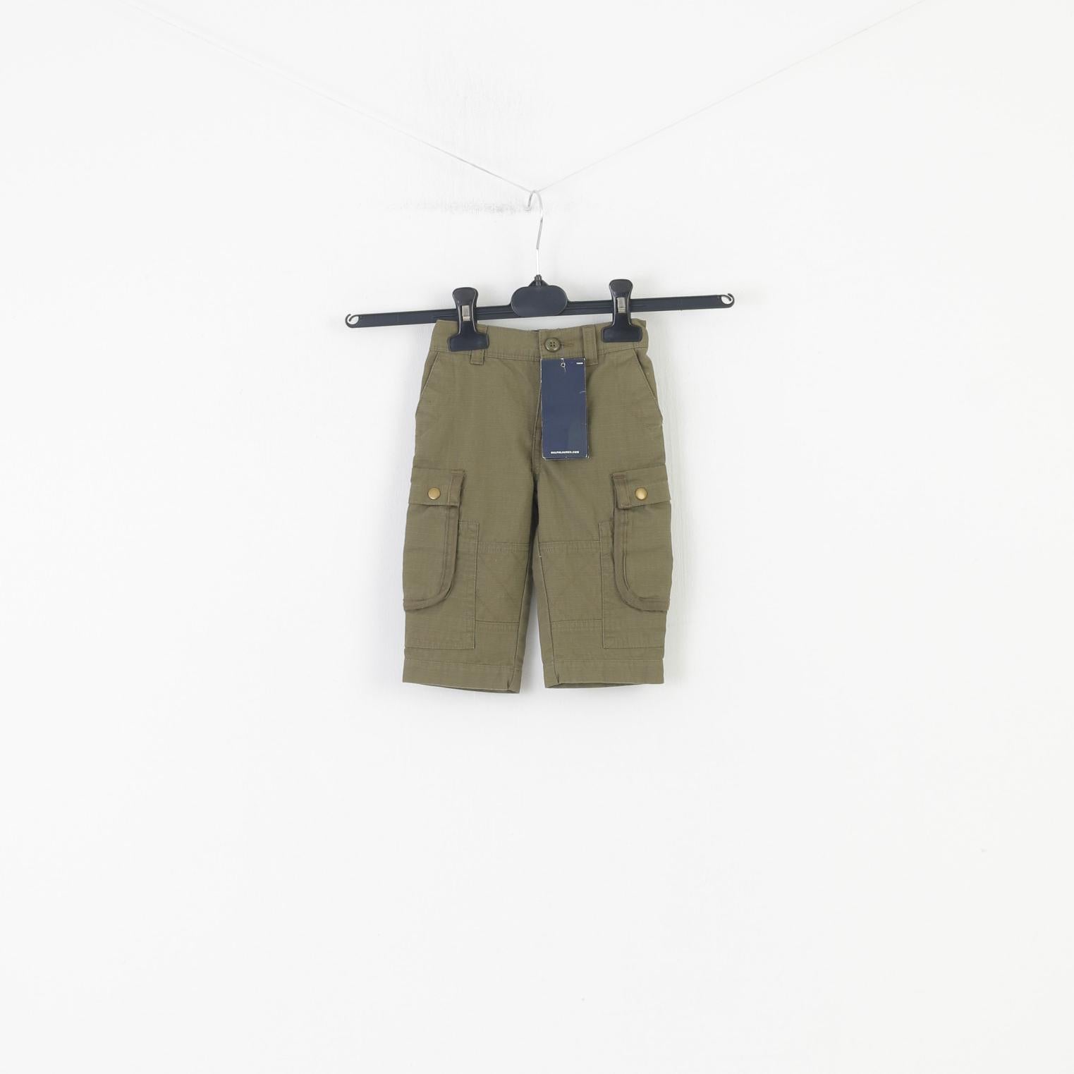 Polo by Ralph Lauren Boys 9M Trousers Khaki Cotton Pockets Classic 