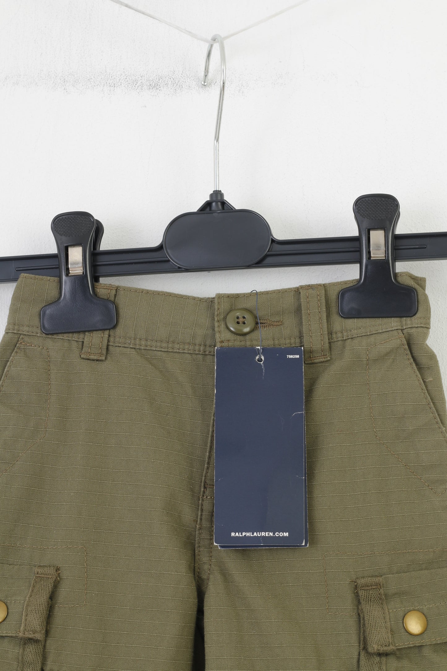 Polo di Ralph Lauren Pantaloni da ragazzo 9M Tasche in cotone kaki Classico