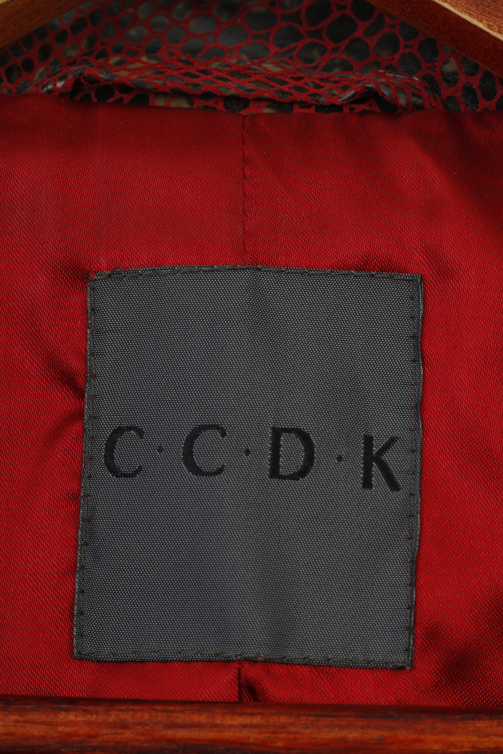 C.C.D.K Woman 16 (L) Suit Burgundy Leather Snake Pattern Shiny Full Zipper 2 Piece Vintage Set