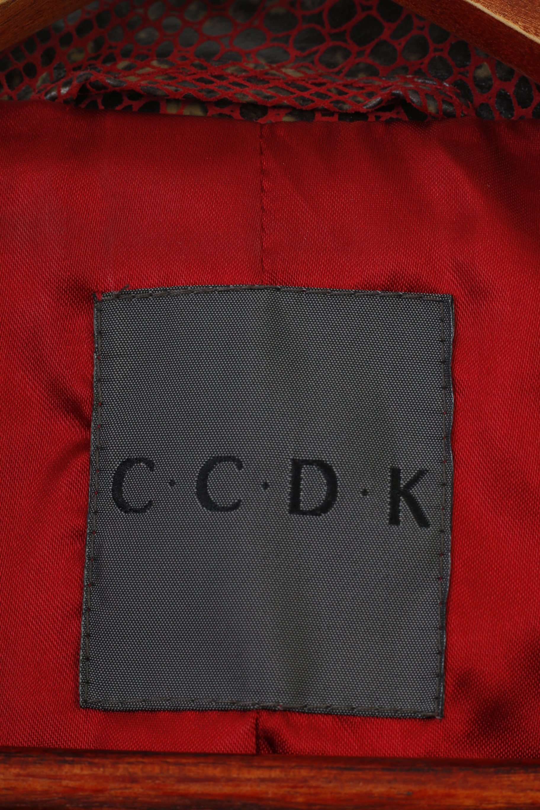 C.C.D.K Woman 16 (L) Suit Burgundy Leather Snake Pattern Shiny Full Zipper 2 Piece Vintage Set