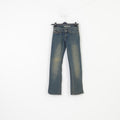 Diesel Men 26 Trousers Blue Jeans Cotton Washed Look Classic Vintage Pants