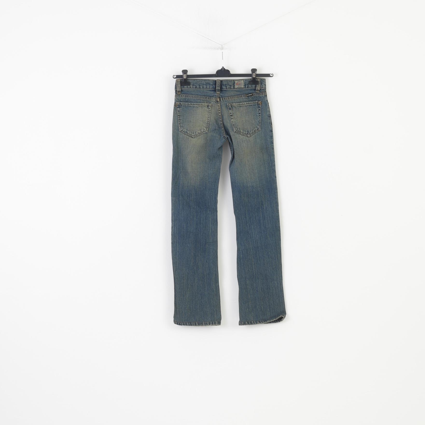 Diesel Men 26 Trousers Blue Jeans Cotton Washed Look Classic Vintage Pants