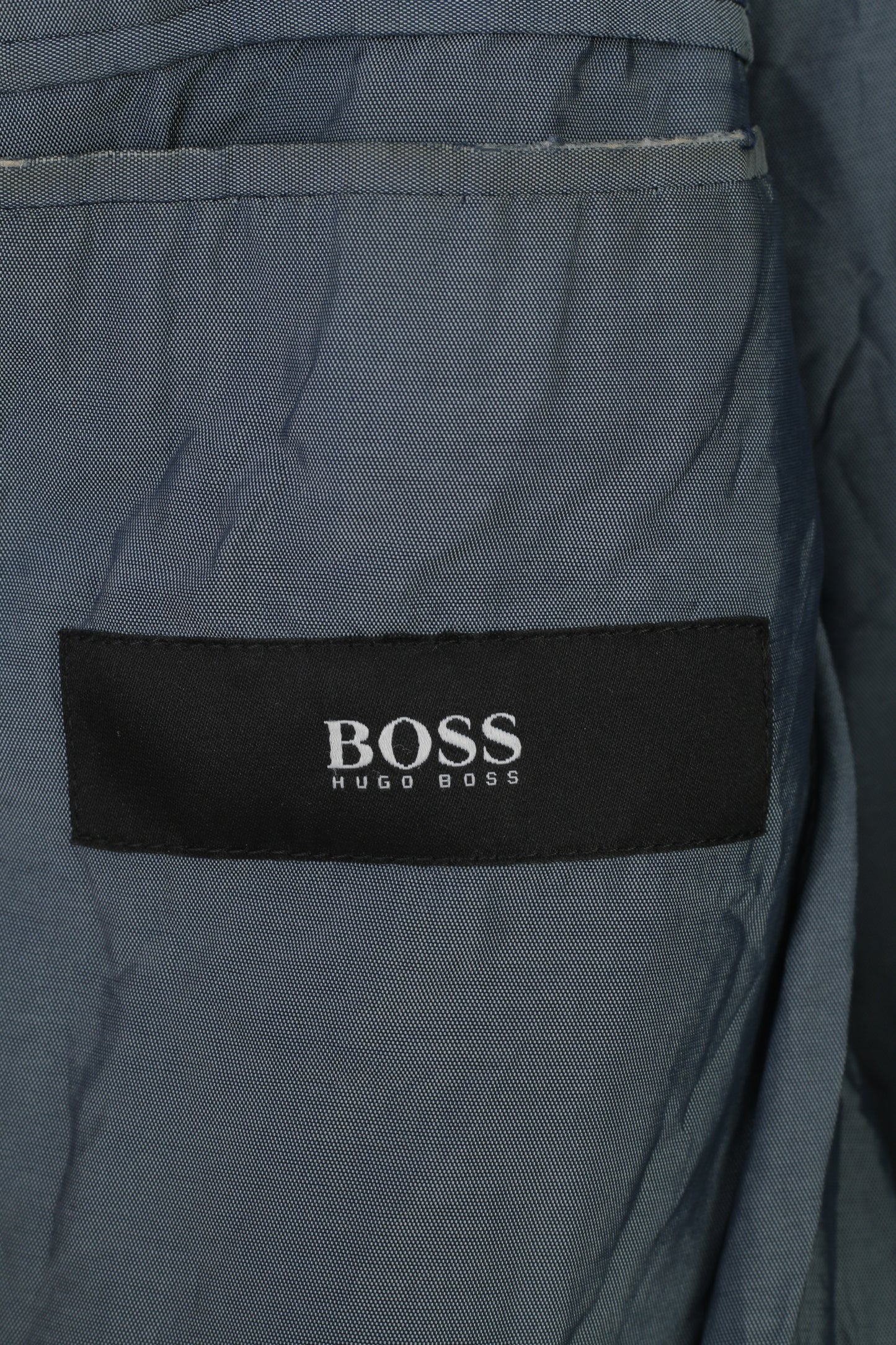 Hugo Boss Uomo 50 40 Blazer Navy Lana Elegante giacca monopetto vintage Bertolucci Film