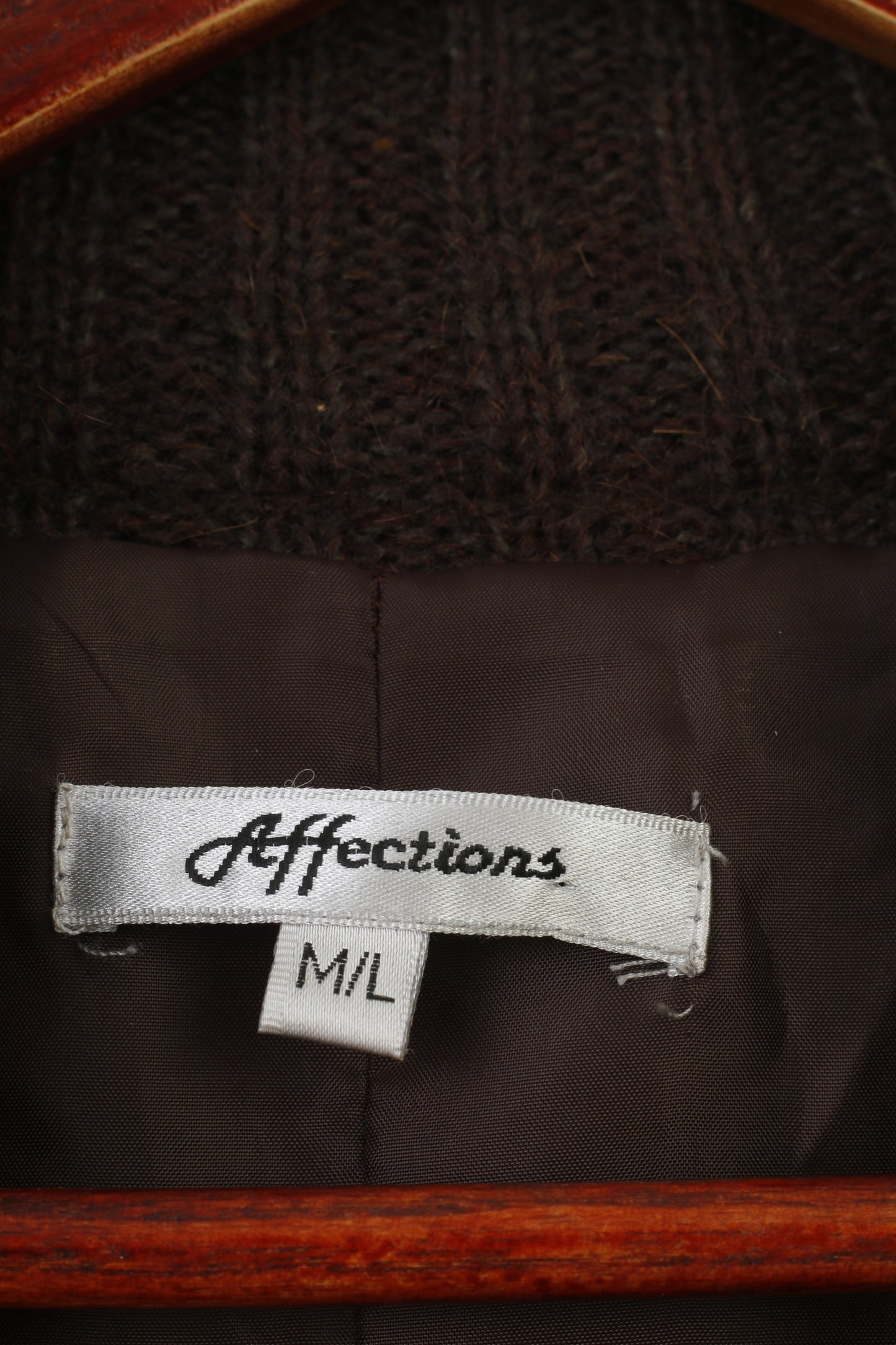 Affections Donna M/L Maglione Kaki Fiore Pantaloni in lana Spalline Maglione vintage Top classico