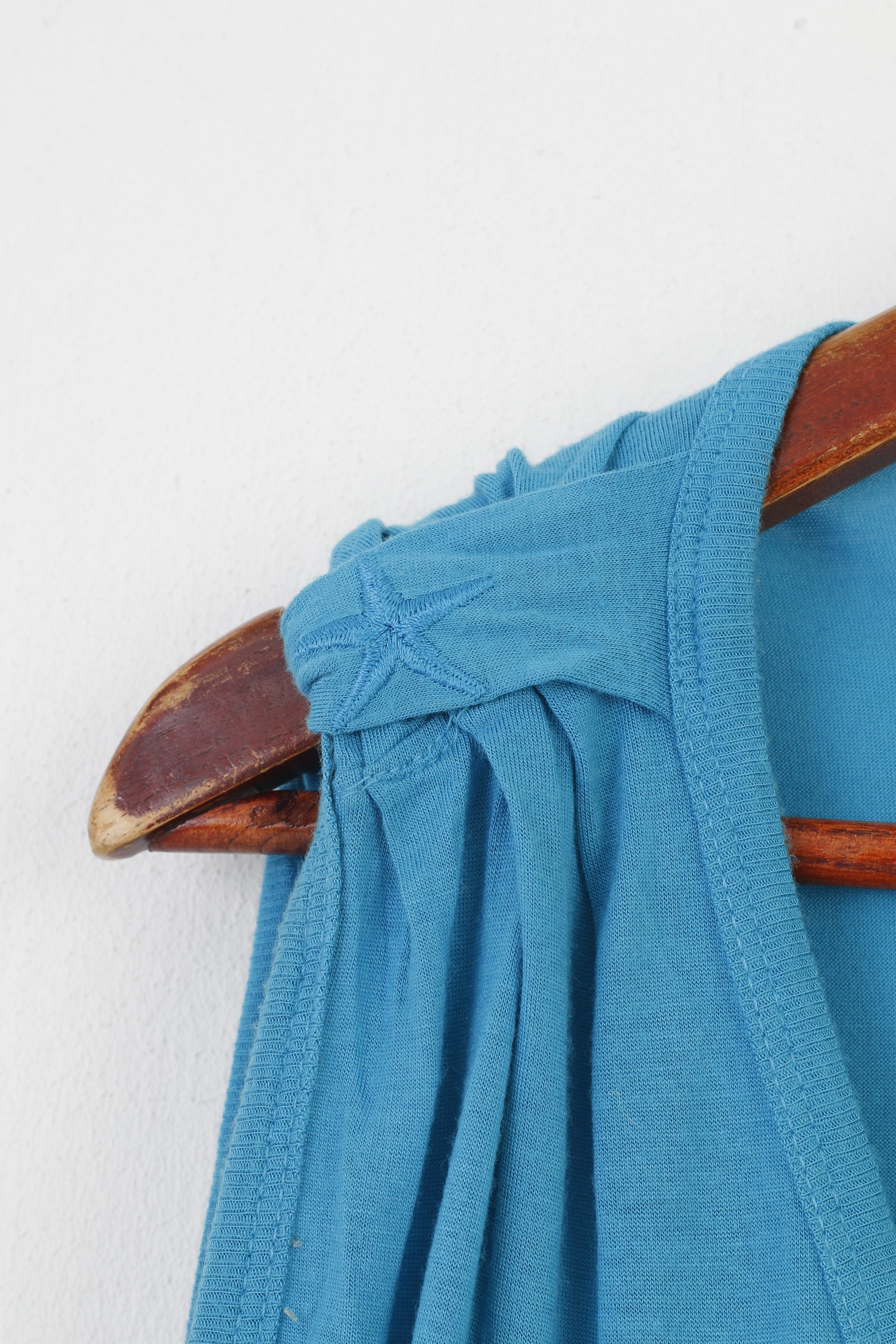 Camicia Diesel Donna M Top Smanicato Blu in Modal Stretch con Scollo a V