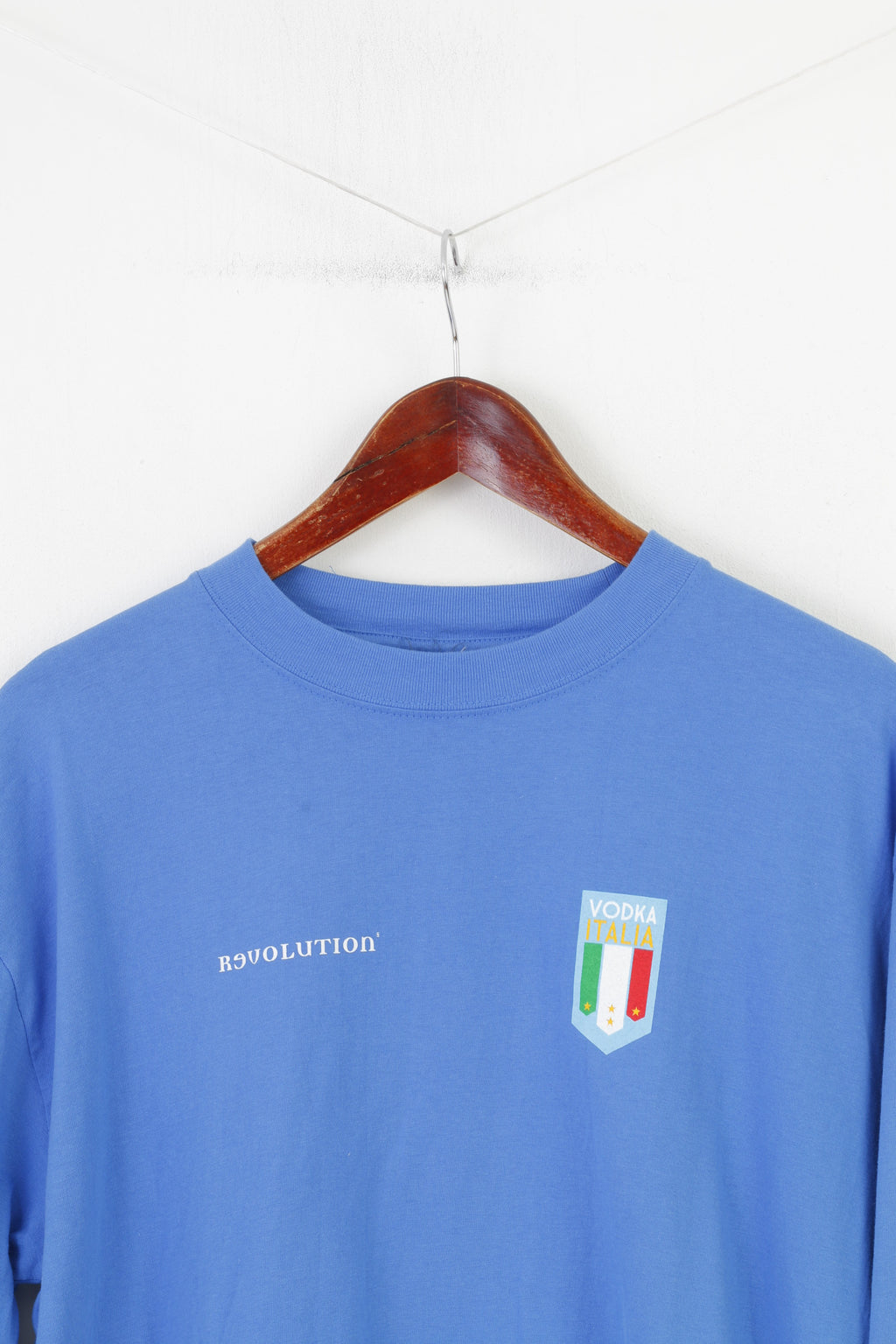 Maglietta sportiva Revolution da uomo L in cotone blu a maniche lunghe