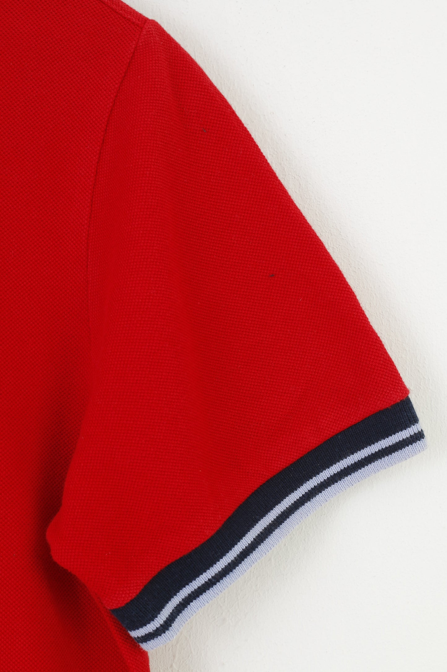 Fred Perry Hommes 38 (M) Polo Rouge Manches Courtes Édition Spéciale Col En Coton Angleterre Haut