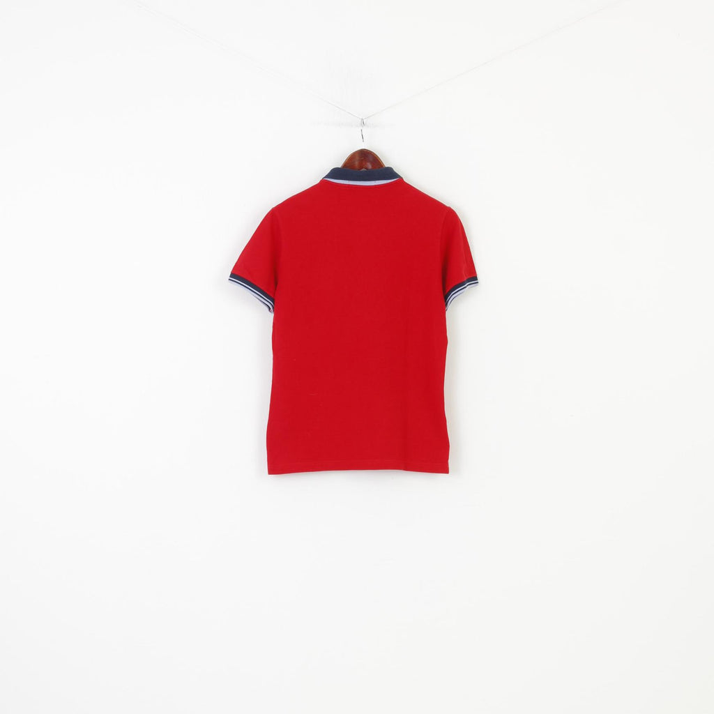 Fred Perry Men 38 (M) Polo Shirt Red Short Sleeve Special Edition Cotton Collar England Top
