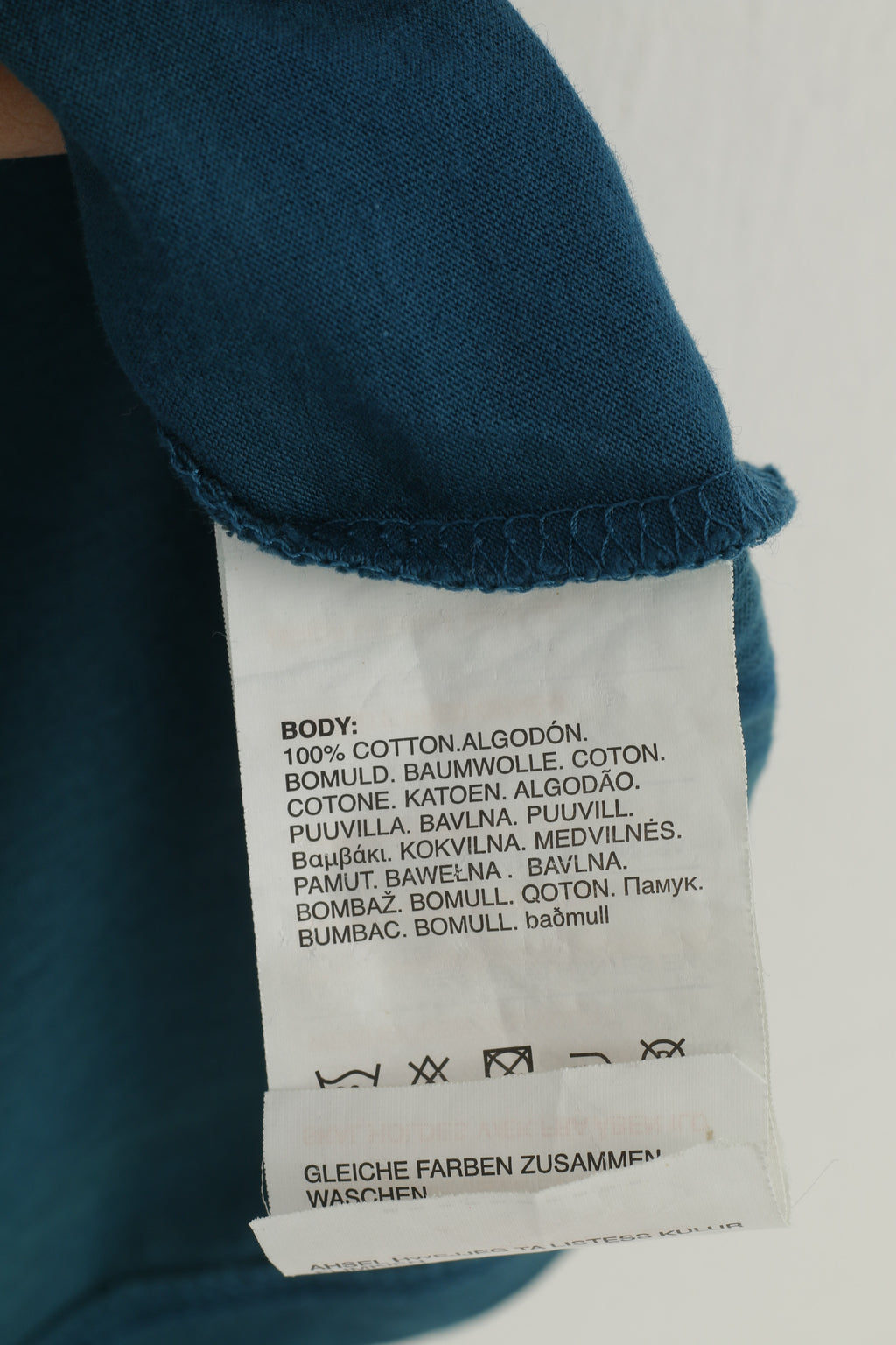 T-shirt da uomo Scam L. Top girocollo sportivo in cotone con grafica a maniche corte blu scuro