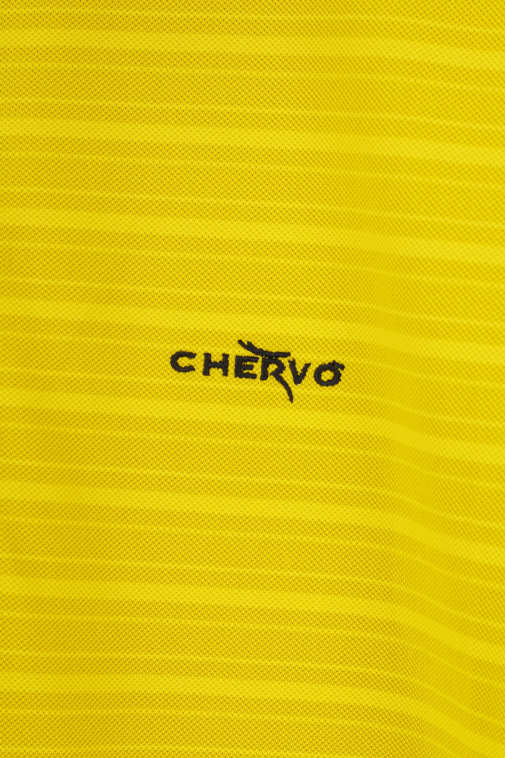 Polo Chervo da uomo 50 L, top sportivo a maniche corte con colletto a righe in poliammide giallo