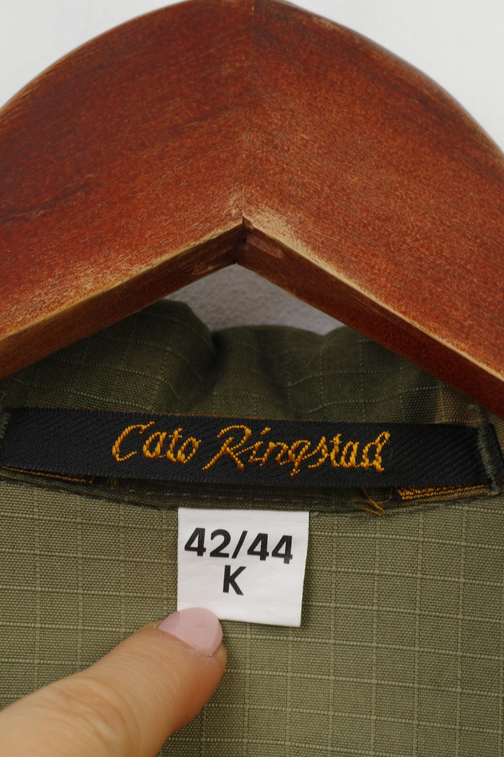 Cato Ringstad Men 42/44 Jacket Moro Green Bottoms Collar Army Norway Military Pockets Top