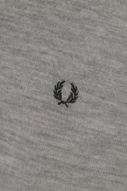 Fred Perry Pull classique en laine gris avec col en V pour homme