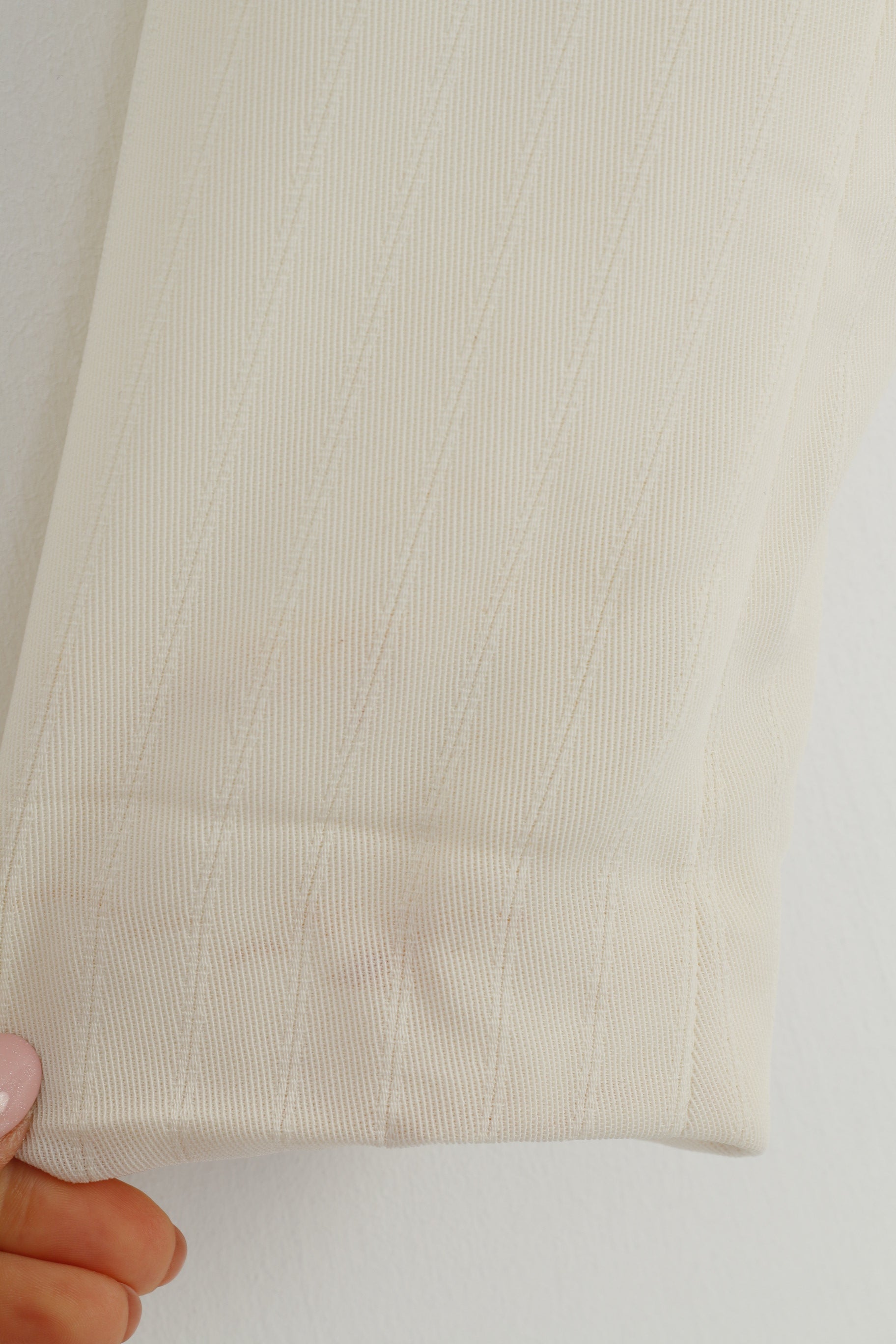 Katy Baker Woman 10 M Jacket White Bottoms Collar Striped Vintage Top