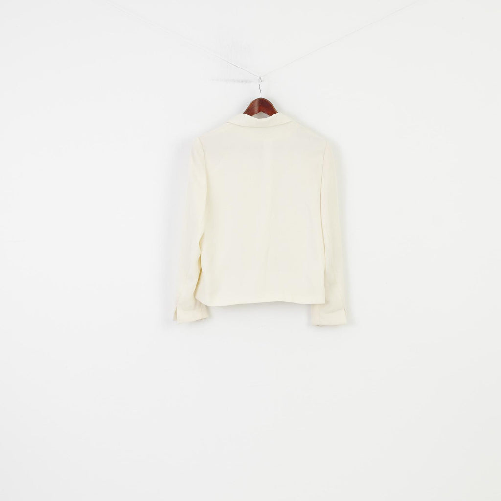 Katy Baker Woman 10 M Jacket White Bottoms Collar Striped Vintage Top