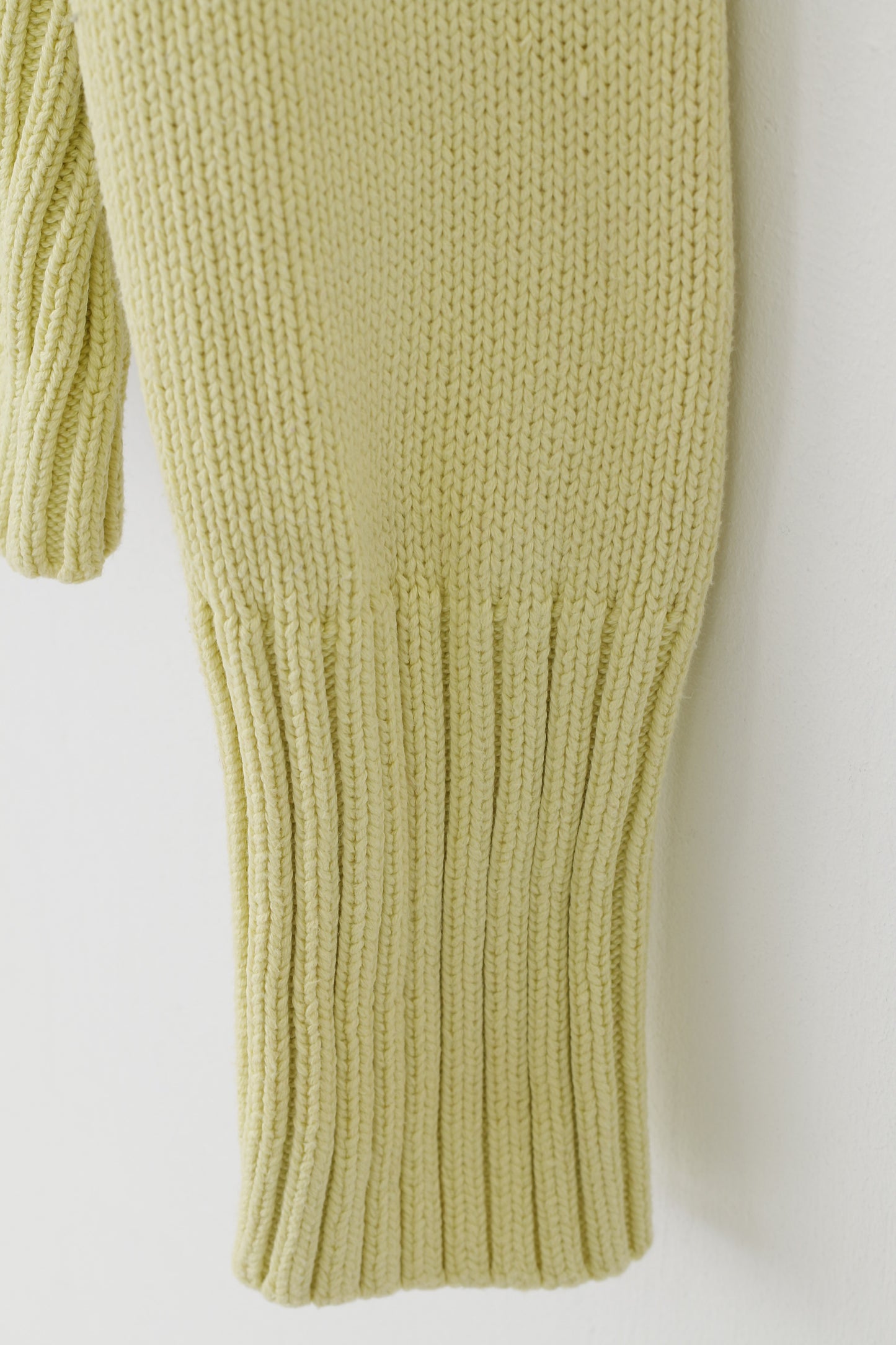 Gant Woman M Maglione verde con cerniera intera maglione in cotone con colletto elasticizzato
