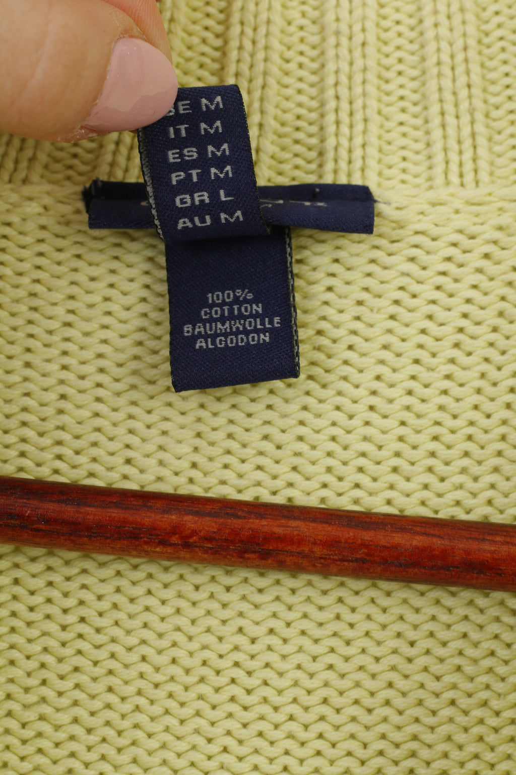 Gant Woman M Jumper Vert Col Zippé En Coton Pull Stretch Top