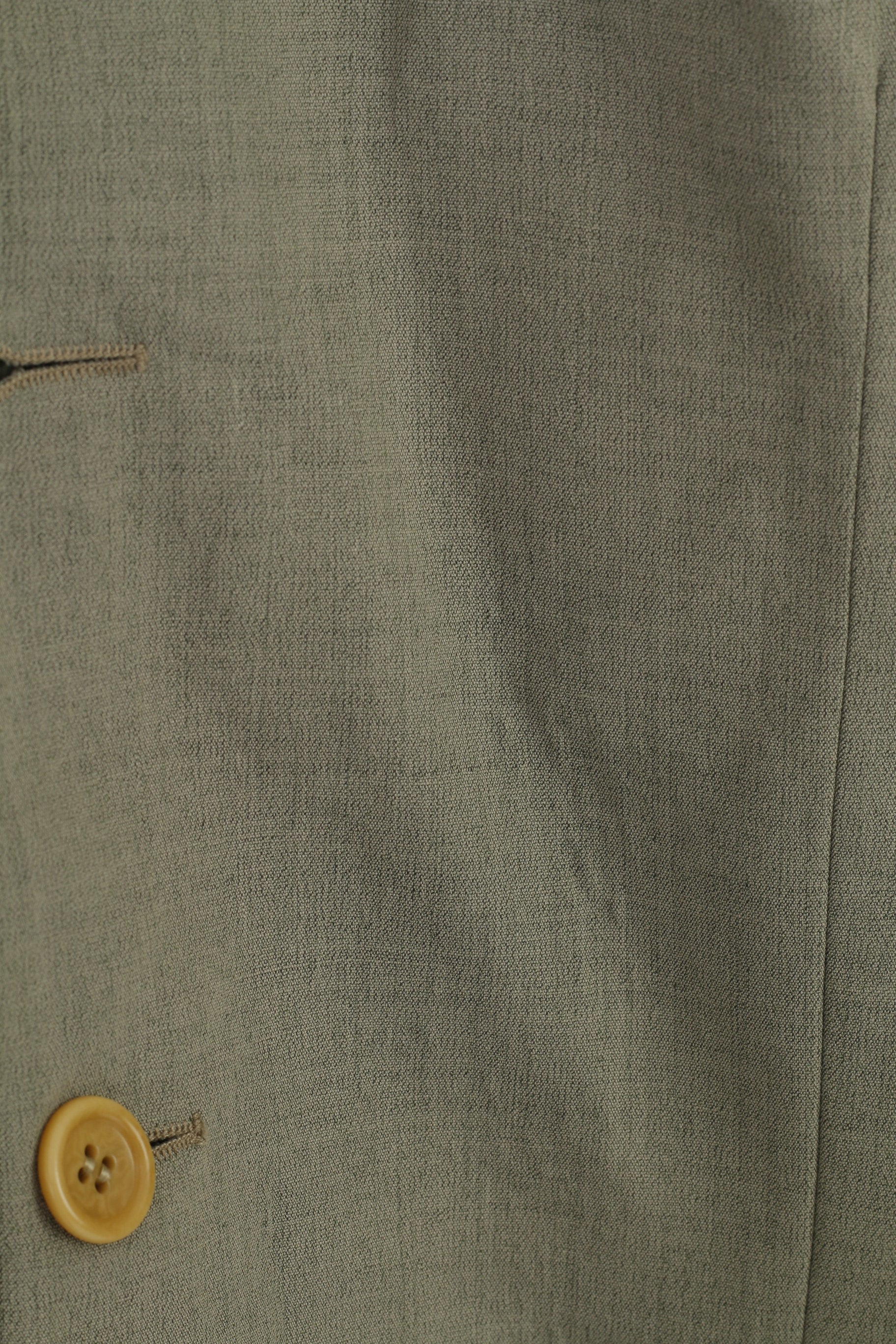 Hugo Boss Hommes 52 Blazer Vert Laine Col Élégant Épaulettes Veste