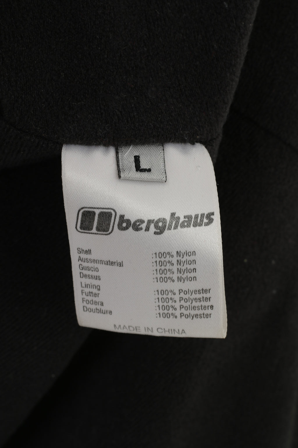 Berghaus Homme L Veste Zip Neck Gris Nylon Polaire Col Intérieur Sport Vintage Top