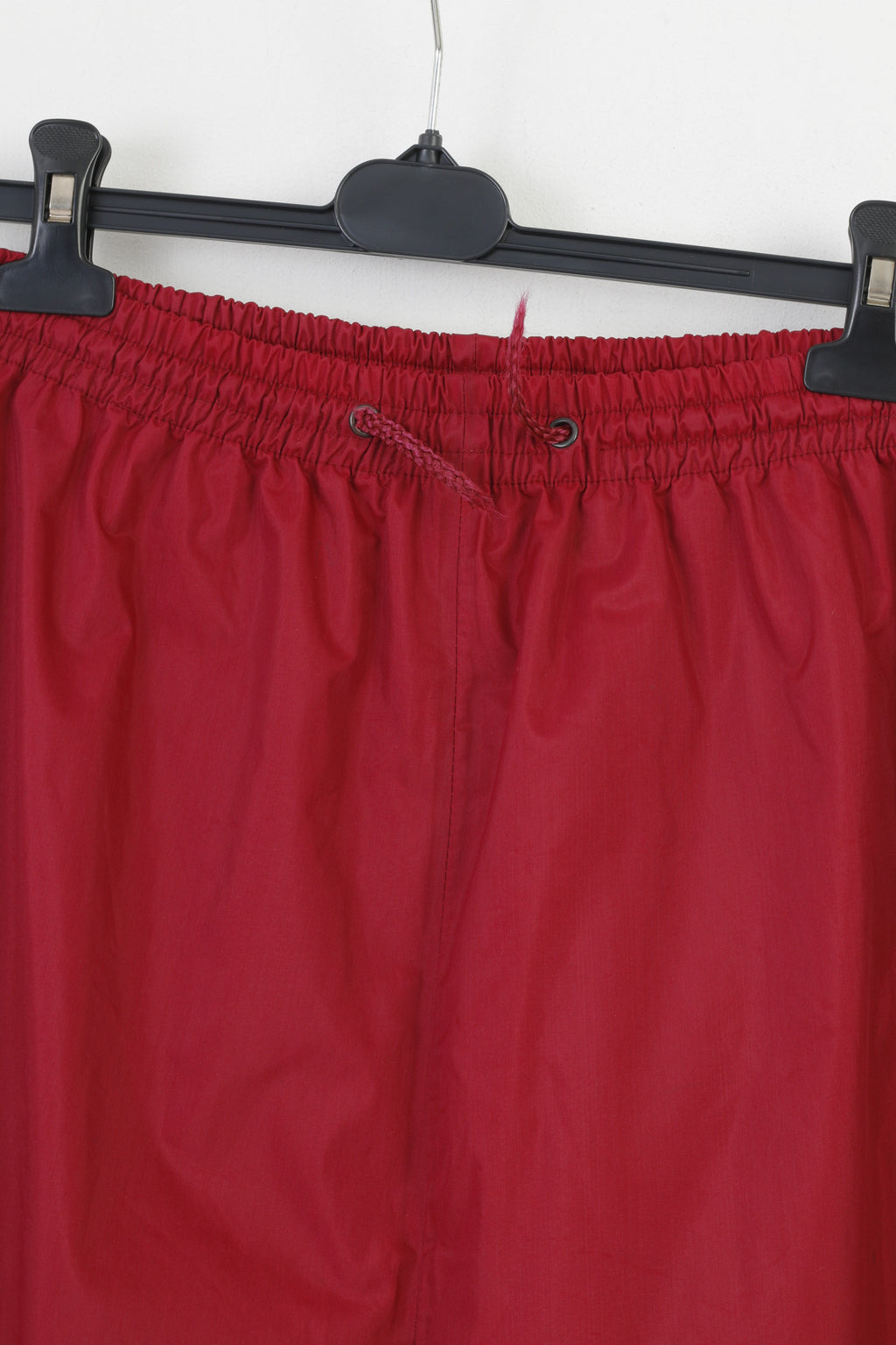 Shamp Men L Trousers Burgundy Polyamid Zippered Legs Sport Elastic Waistband Vintage