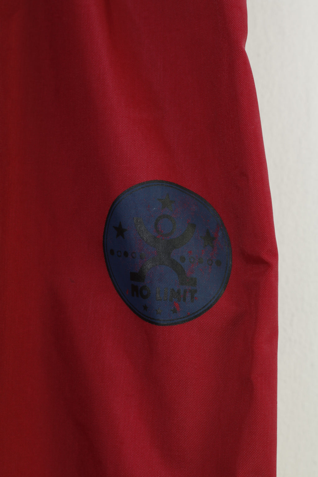 Shamp Men L Trousers Burgundy Polyamid Zippered Legs Sport Elastic Waistband Vintage