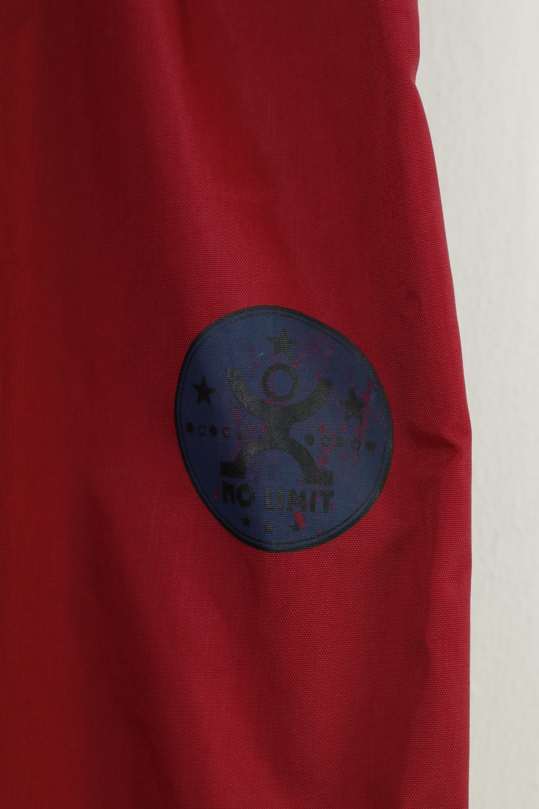 Shamp Men L Trousers Burgundy Polyamid Zippered Legs Sport Elastic Waistband Vintage