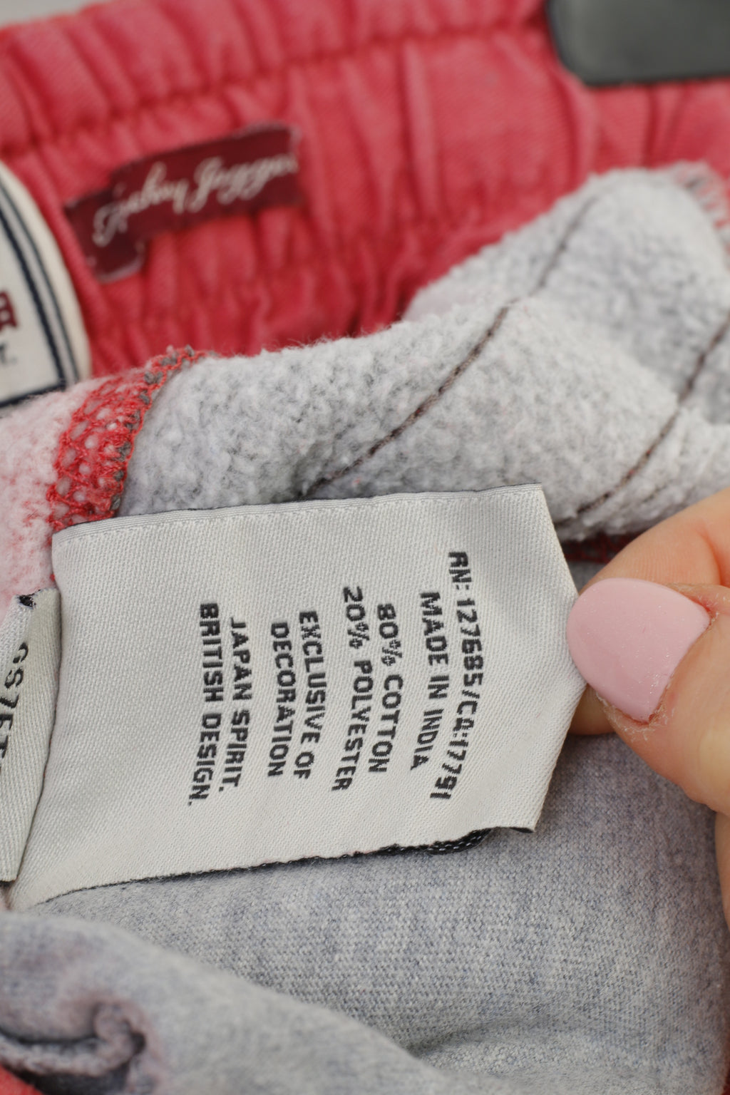SuperDry Men XS Sweatpants Vintage Hockey Jogger Red Cotton Wide Legs Elastic Waistband Trousers
