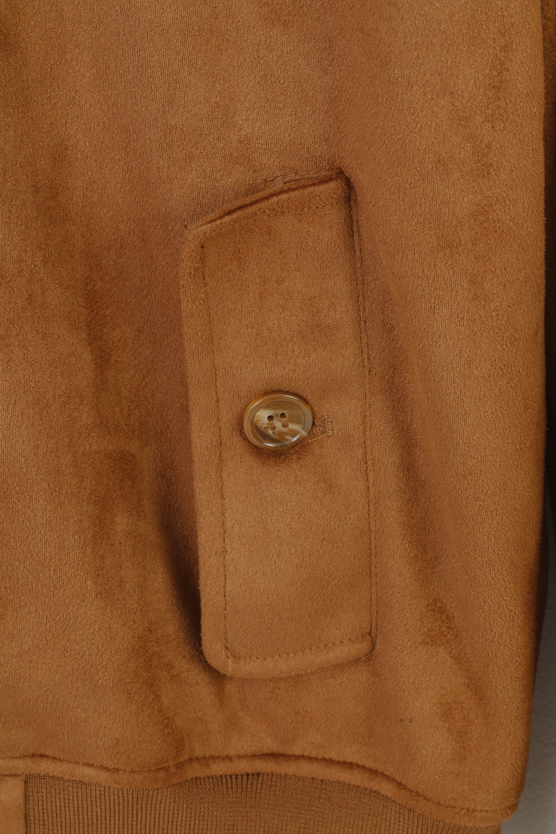 Guy Laroche Woman M Jacket Brown Full Zipper Collar Polyester Soft Pockets Top