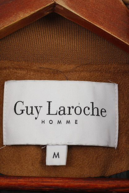 Guy Laroche Donna M Giacca Marrone Colletto con cerniera intera Poliestere Tasche morbide Top