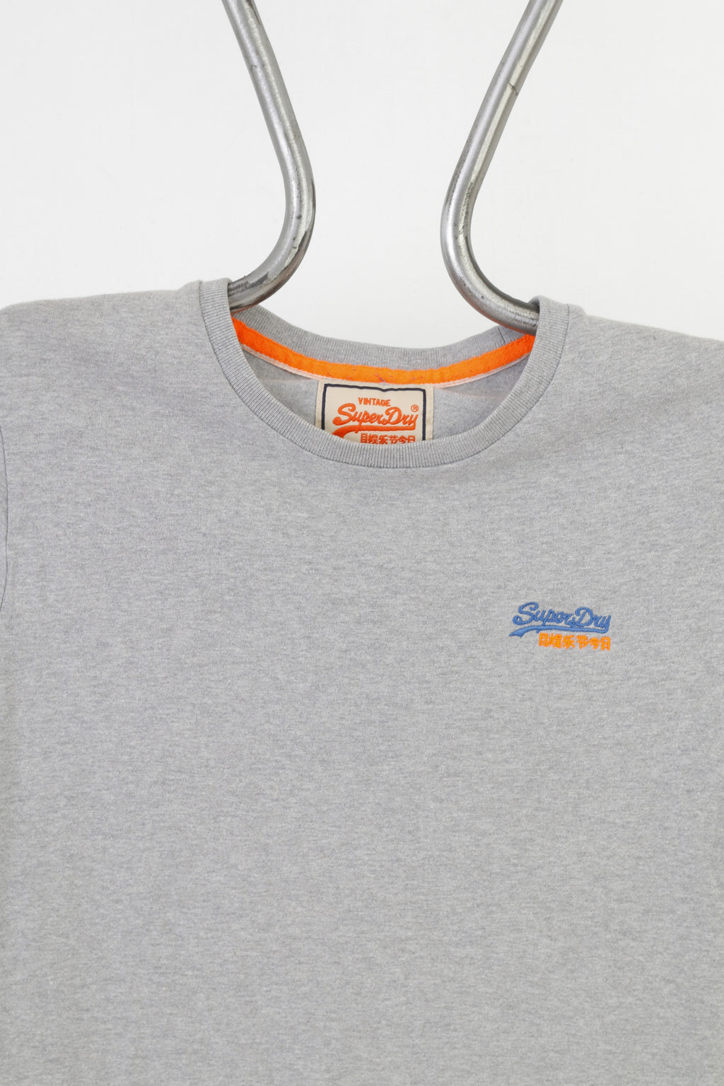 Superdry Men M T-shirt Grey Short Sleeve Vintage Sport Cotton Top