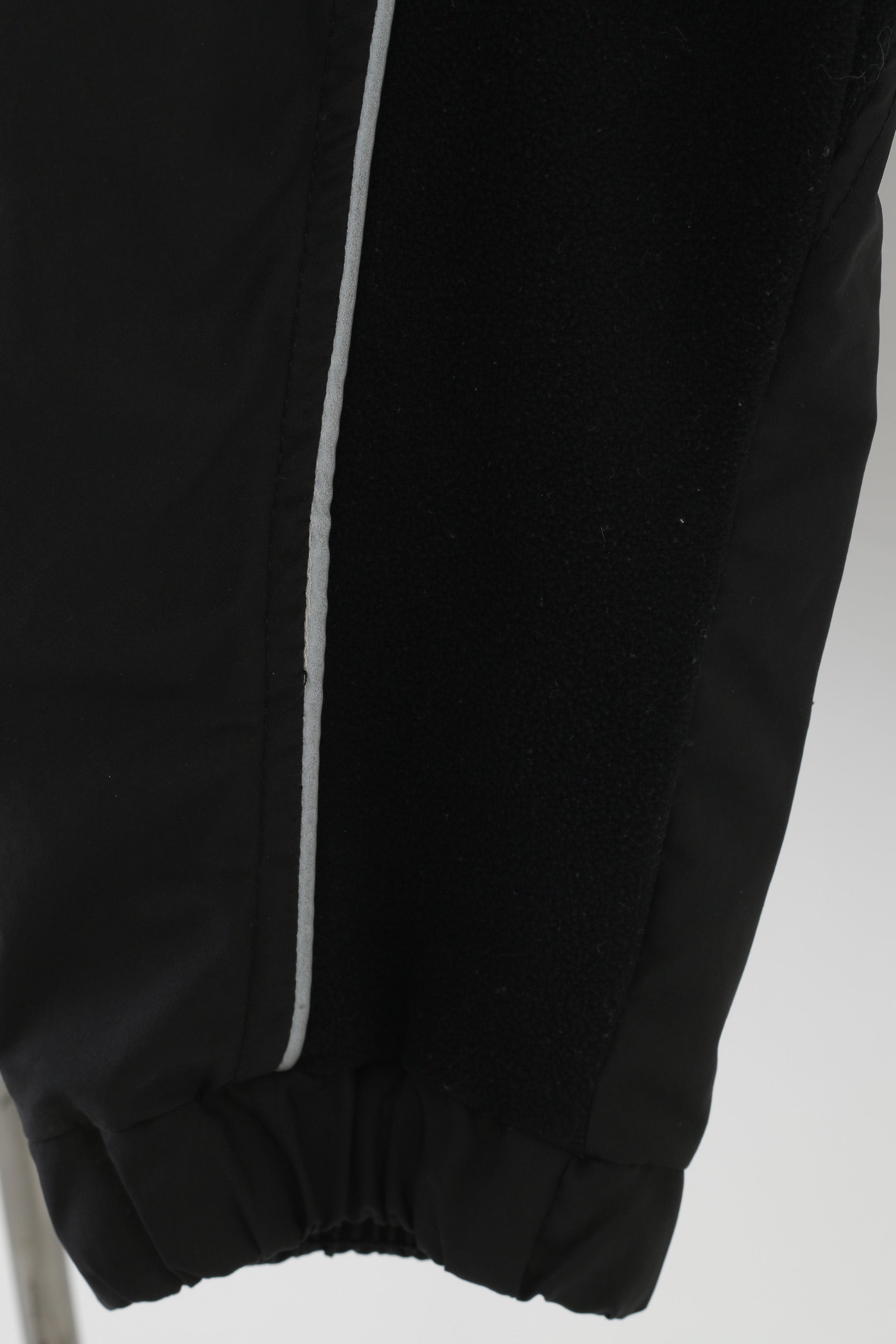 Jack Wolfskin Men XL Jacket Black Full Zipper Collar Back Fleece Vintage Sport Top