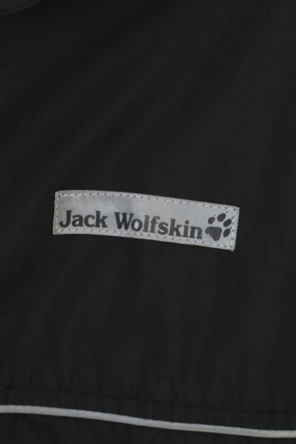 Jack Wolfskin Men XL Jacket Black Full Zipper Collar Back Fleece Vintage Sport Top