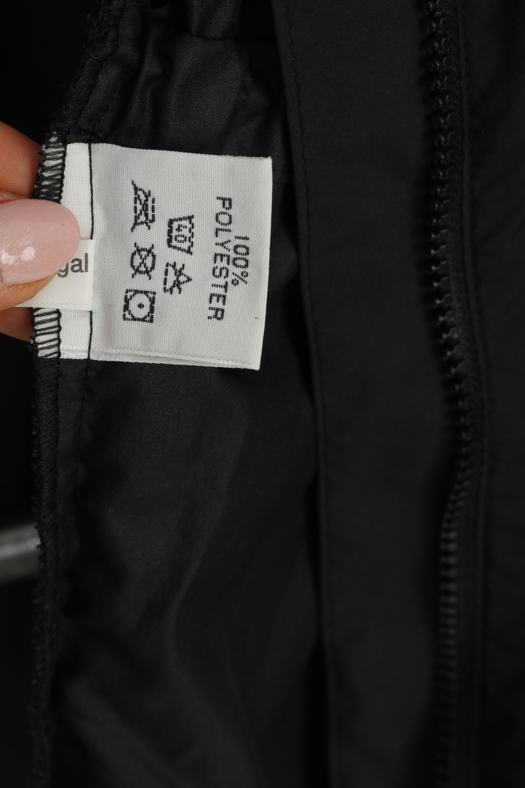 Jack Wolfskin Men XL Jacket Black Full Zipper Collar Back Fleece Vintage Sport Top