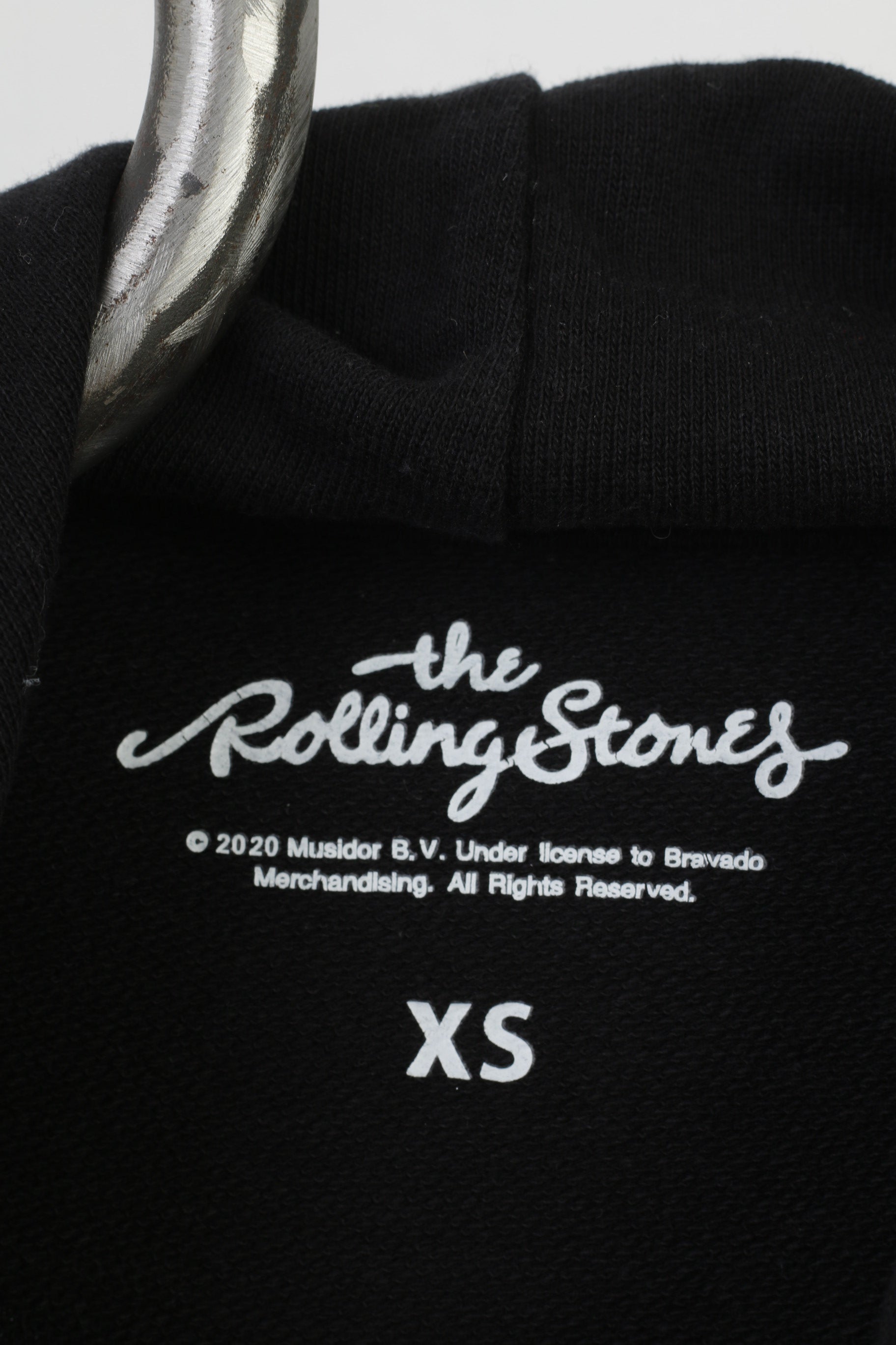 The Rolling Stones Woman XS Hoodie Black Mouth Graphic Cotton Sport Sweatshirt VintageTop