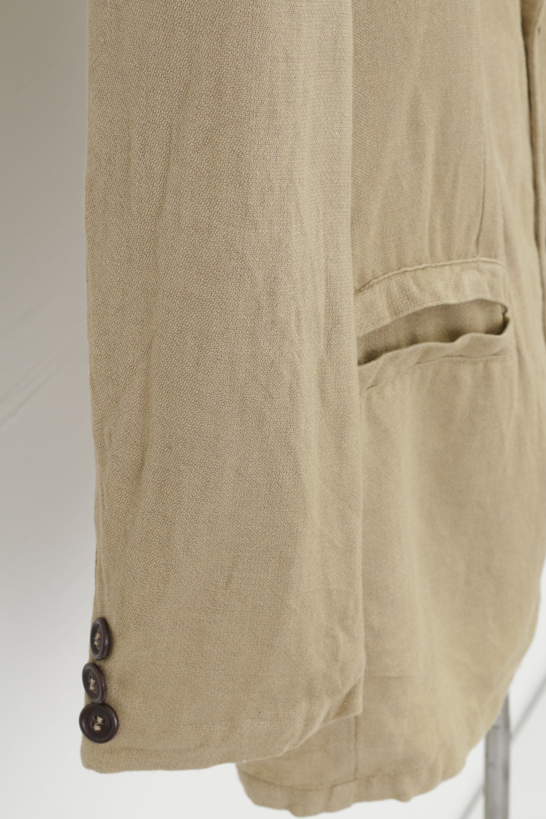 Emporio Armani Men 50 40 Blazer Beige Elegant Bottoms Made in Italy Jacket