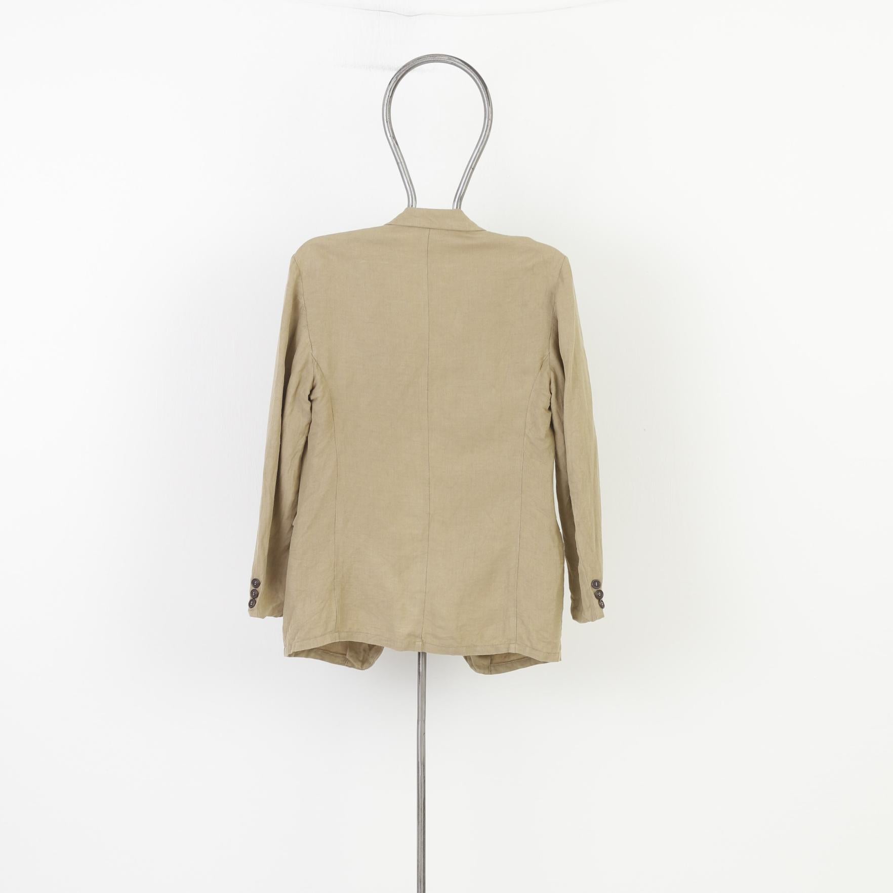 Emporio Armani Men 50 40 Blazer Beige Elegant Bottoms Made in Italy Jacket