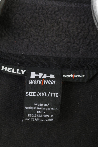 Helly Hansen Uomo XXL Pile Grigio Cerniera completa Abbigliamento da lavoro Tasche Giacca morbida